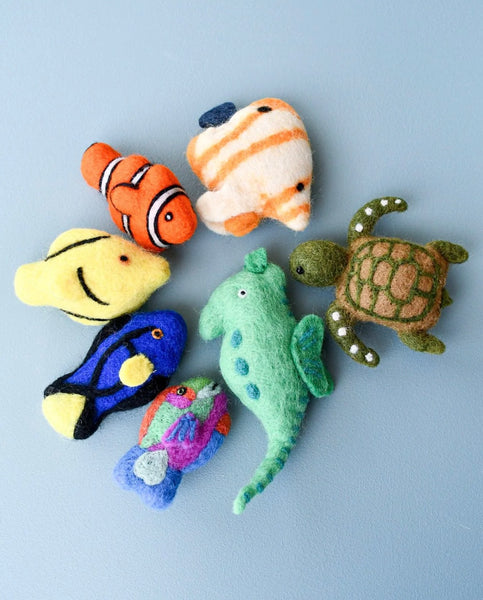 FELT CORAL REEF FISH TOY SET