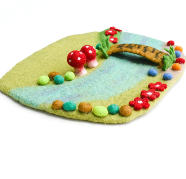 FAIRY RIVER AND BRIDGE PLAY MAT PLAYSCAPE