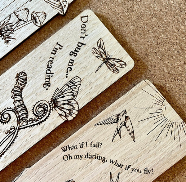 Wooden Bookmark- Don’t bug me I’m reading