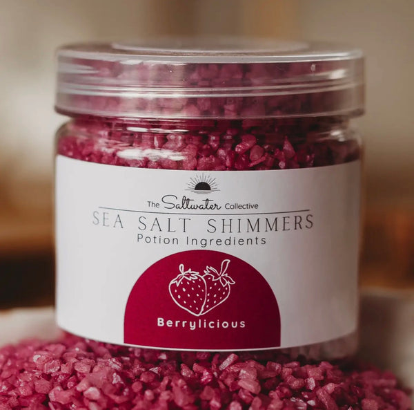 Berrylicious - Magenta Pink Sea Salt Shimmers Small - Potion Play & Sensory Ingredients