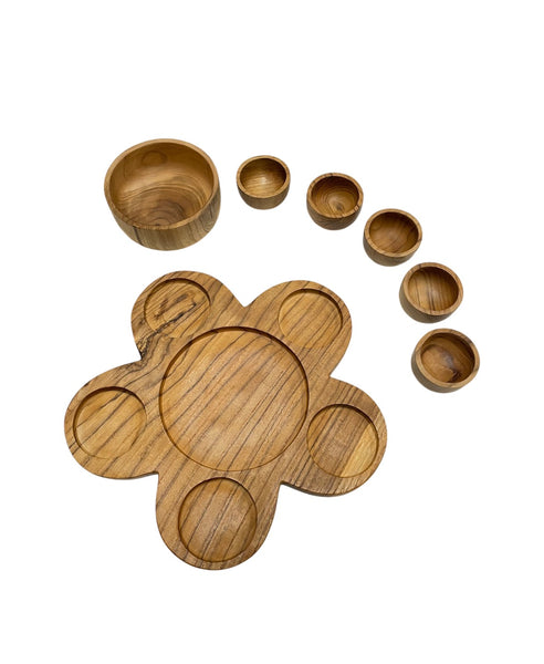 Flower Sun Tray Set/7pc