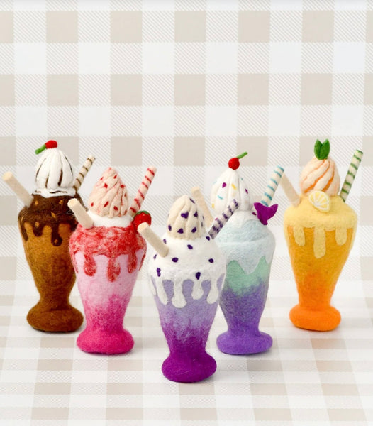 FELT MANGO MILK SHAKE PLAY FOOD
