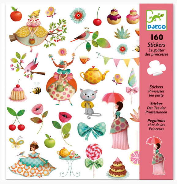 160 Tea Party Stickers