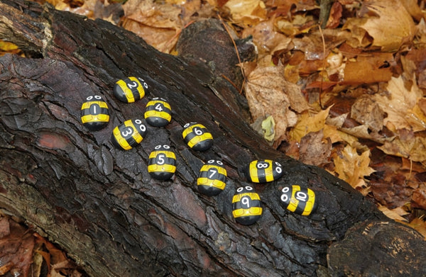 Honey Bee Number Stones