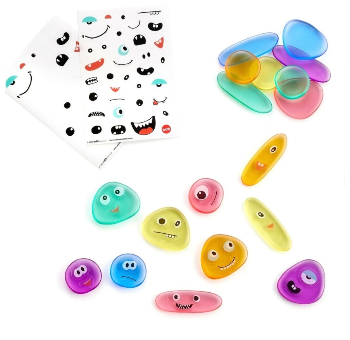 iSense Rainbow Pebbles - 18pcs with Emotion Stickers