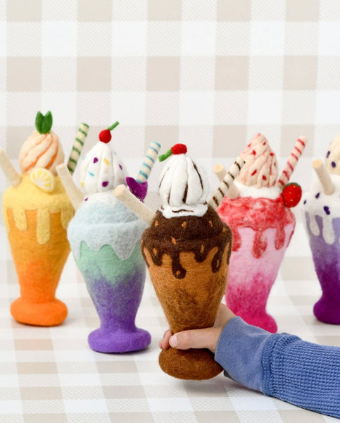 FELT MANGO MILK SHAKE PLAY FOOD