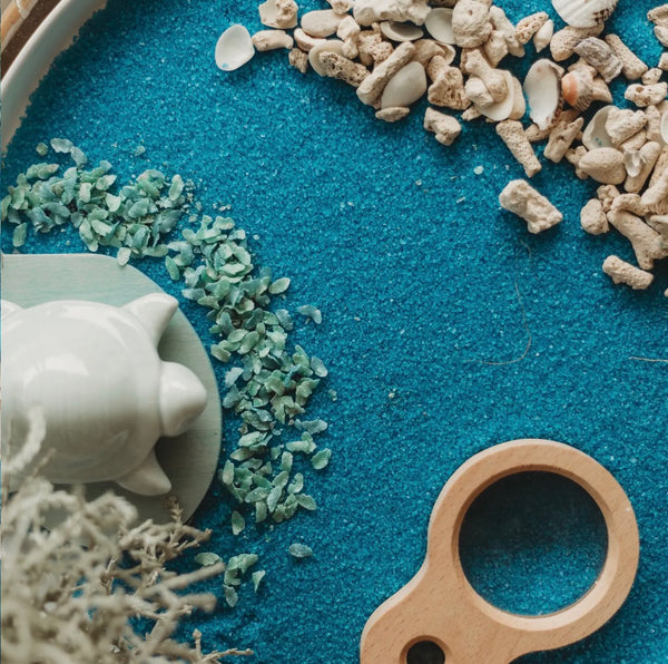 Ocean Sea Salt - Blue Coloured Sensory Salt For Potion and Sensory Play Trays.