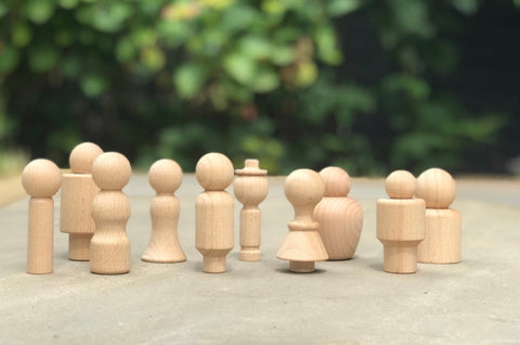 Wooden Community Figures - 10pcs