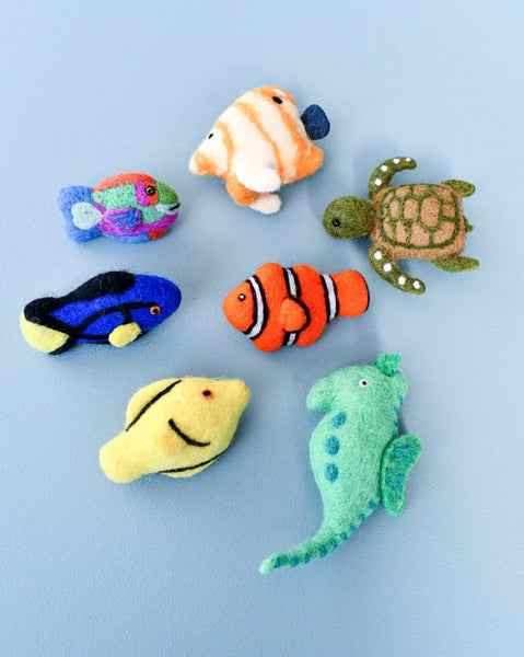 FELT CORAL REEF FISH TOY SET