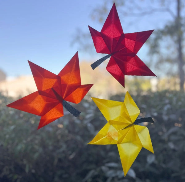 Window Star Folding Paper - Wax-like Kite Paper - 40gsm Assorted Rainbow Colours