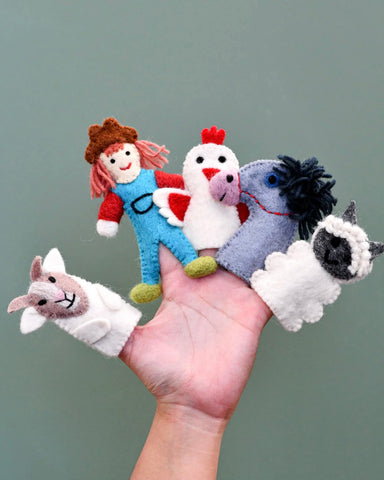 Old MacDonald Farm Animals B, Finger Puppet Set