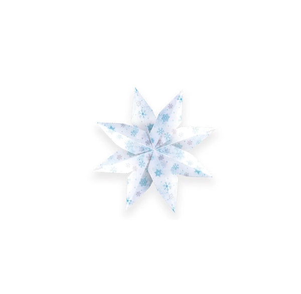 URSUS Window Star Folding Paper with Instructions - 80 Sheets 6x16cm, 5 Designs - Snowflake