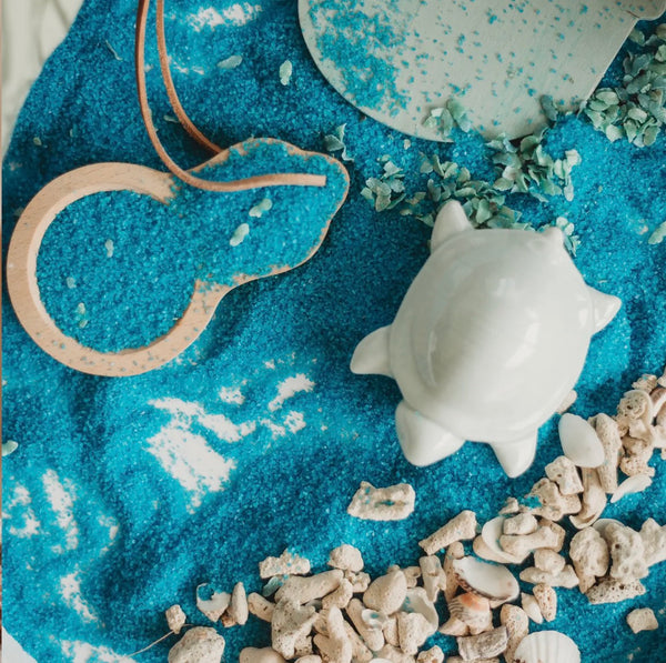 Ocean Sea Salt - Blue Coloured Sensory Salt For Potion and Sensory Play Trays.