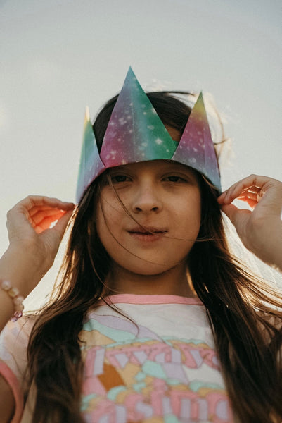 URSUS Rainbow Fairy Dust Folding Paper - 50 Sheets - 15cm