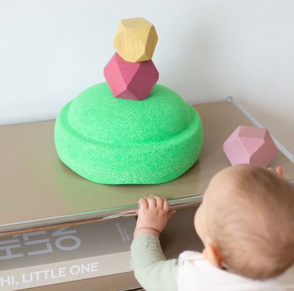 Stapelstein Balance Stepping Stones - Original, Single, Solid Colours~Lime~