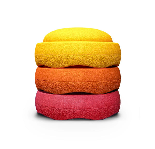 Stapelstein Balance Stepping Stones - Original, Set of 3, Warm Classic