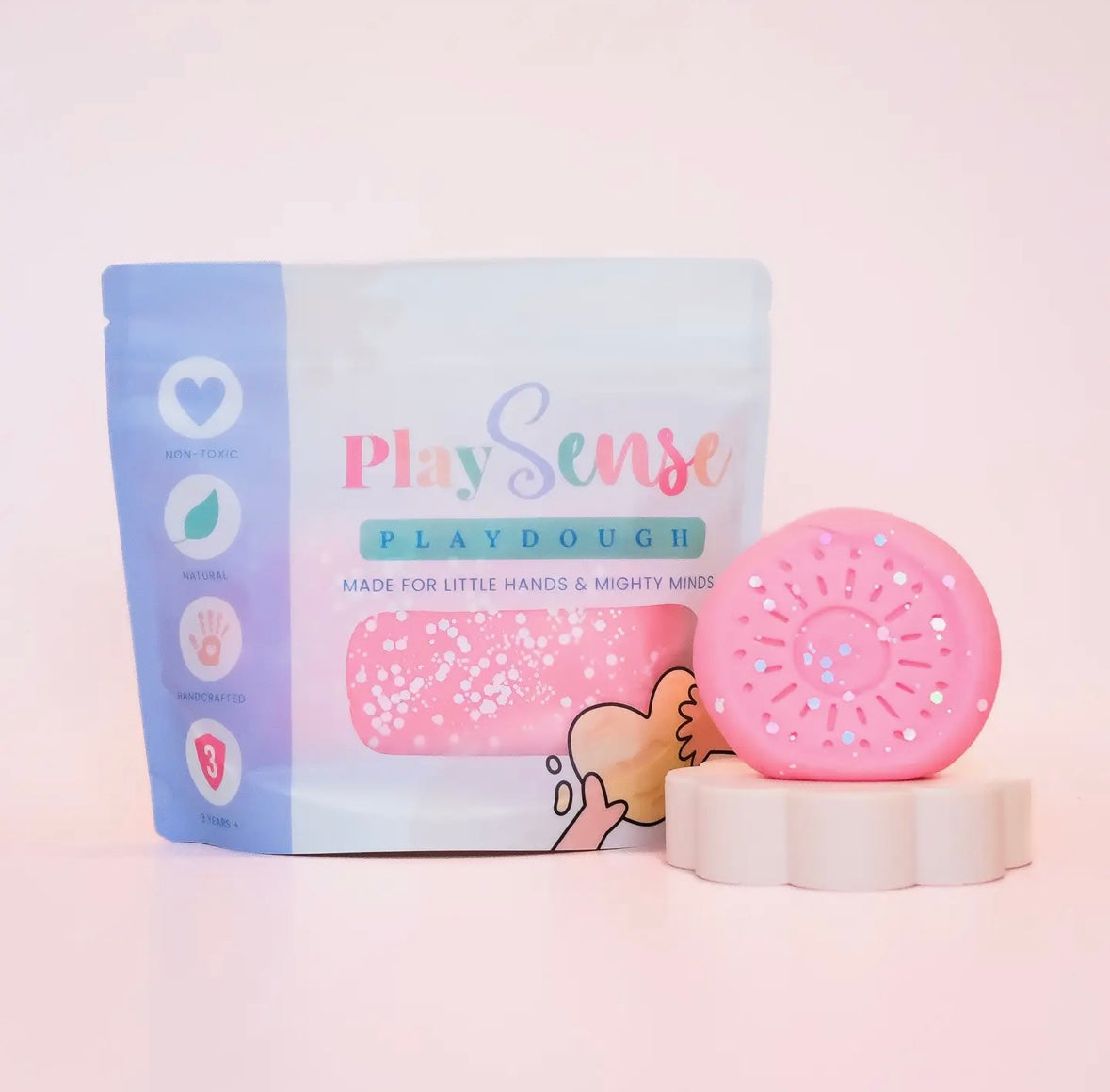 Play Sense Dough | Glitter Pastel Pink | Cotton Candy