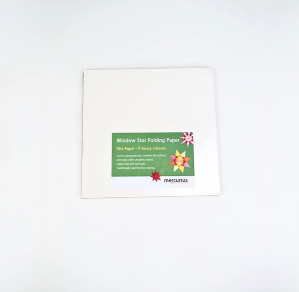 Window Star Folding Paper - Wax-like Kite Paper - 40gsm Primary Colours 16x16cm 100 Sheets