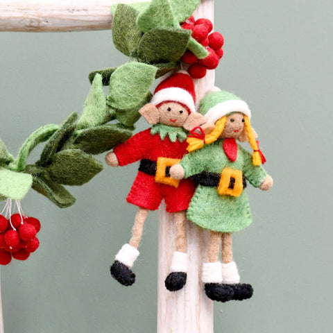 FELT CHRISTMAS ELVES (PAIR)