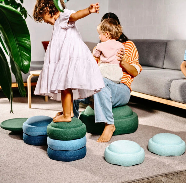 Stapelstein Balance Stepping Stones - Original, Single, Solid Colours~Dark Blue~