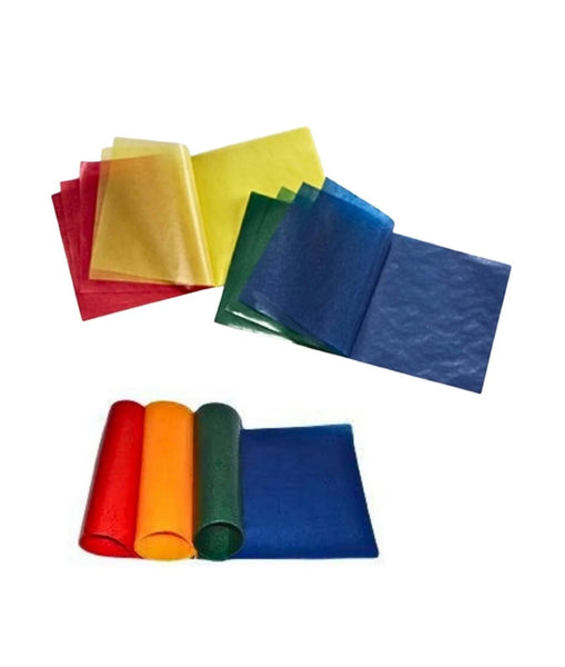 Window Star Folding Paper - Wax-like Kite Paper - 40gsm Primary Colours 16x16cm 100 Sheets
