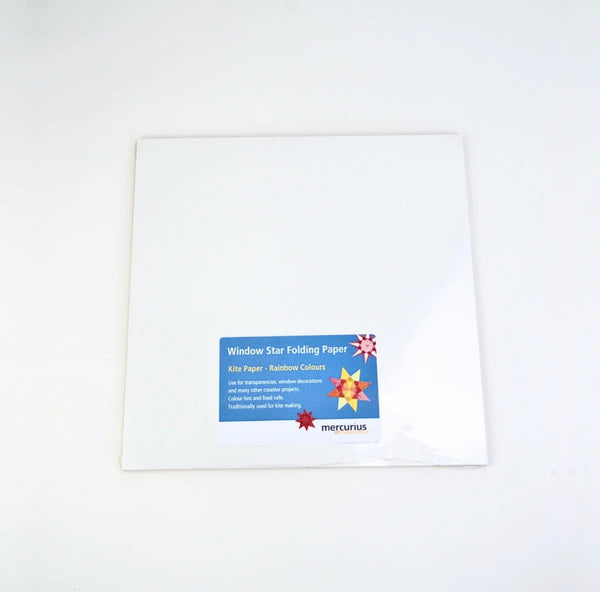 Window Star Folding Paper - Wax-like Kite Paper - 40gsm Assorted Rainbow Colours