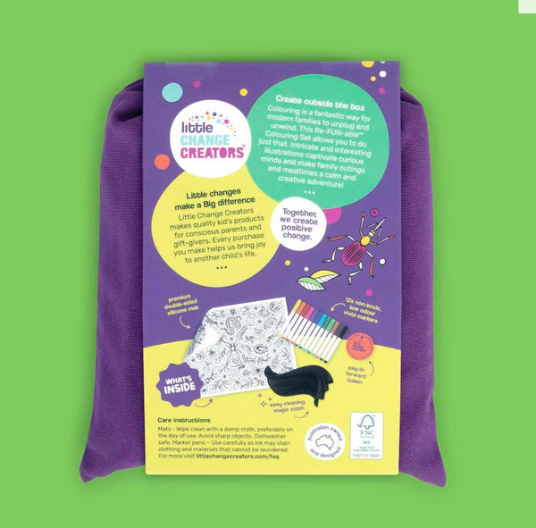 CRAWLIES Re-FUN-able™ Colouring Set