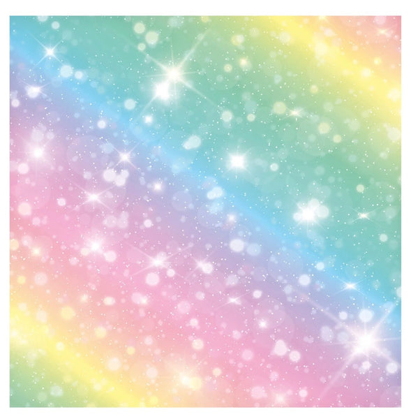 URSUS Rainbow Fairy Dust Folding Paper - 50 Sheets - 15cm