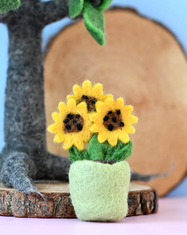 FELT SUNFLOWER POT