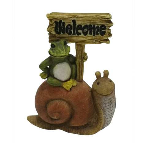 Frog & Snail Welcome Sign