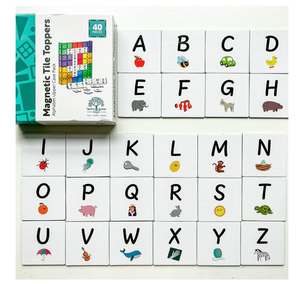 Magnetic Tile Topper - Alphabet Upper Case Pack (40 Piece)