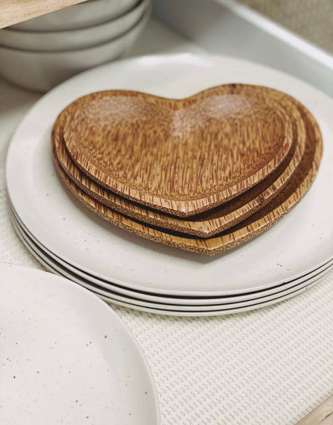 Heart shape plate set 3pce