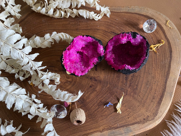 Pink Quartz Geode (Half)