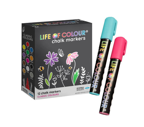 Liquid Chalk Markers 6mm Tip - Set of 12
