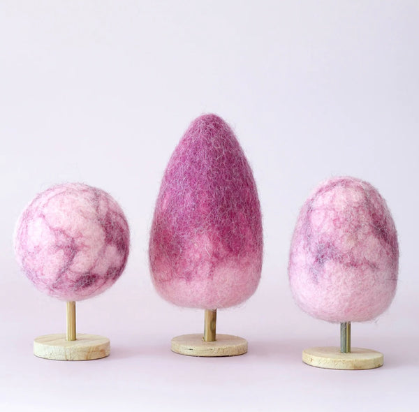 Felt Trees (Set of 3) - Purple