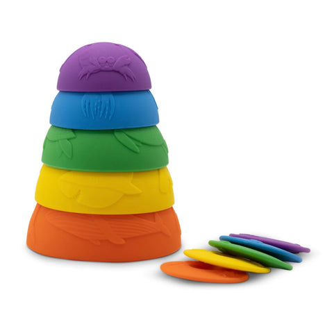 OCEAN STACKING CUPS- Rainbow Bright