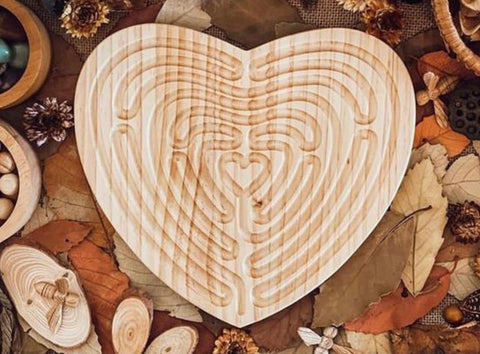 Large Heart Shaped Finger Labyrinth