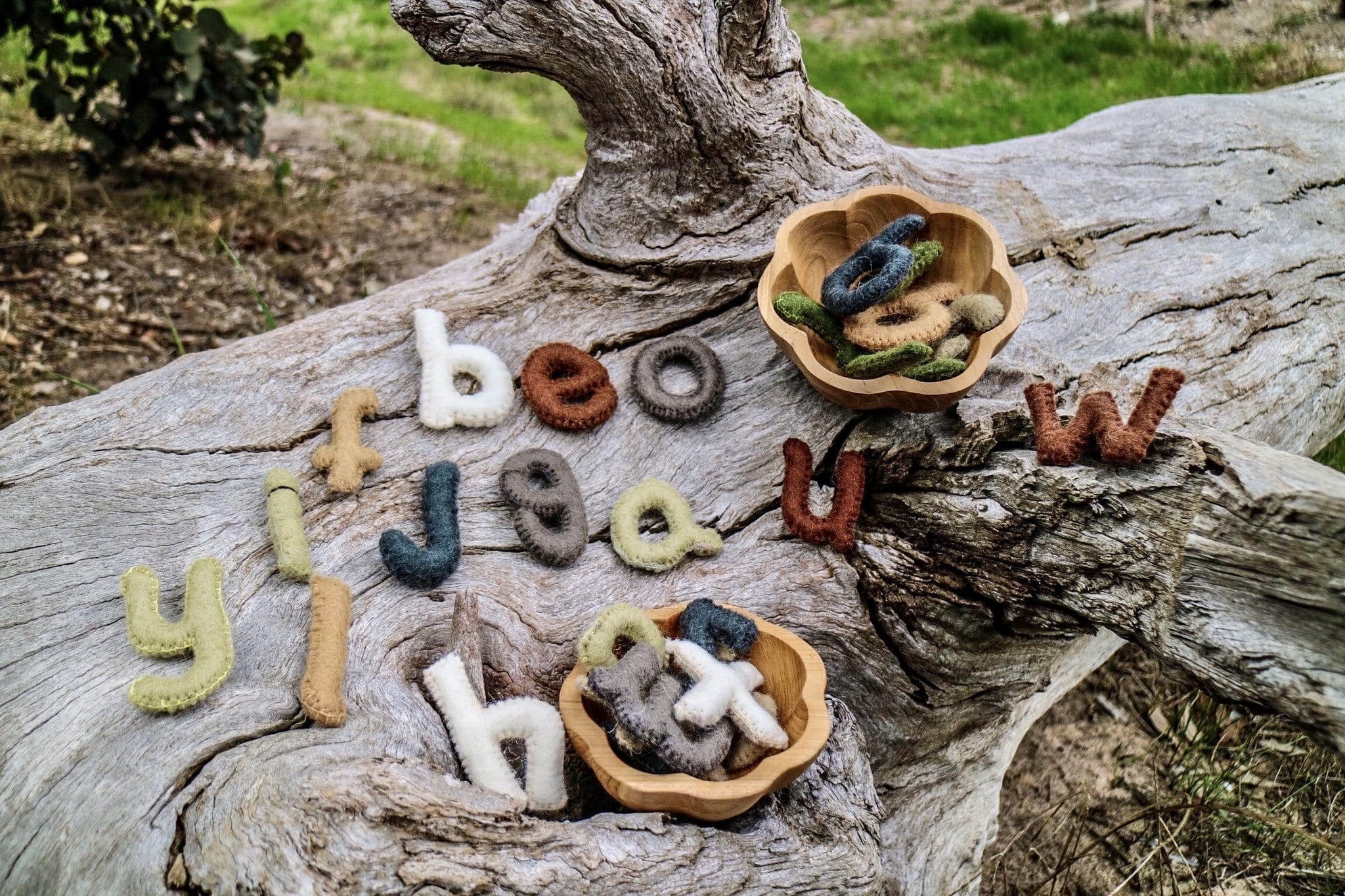 Natural Wooden Letters 26 Pieces