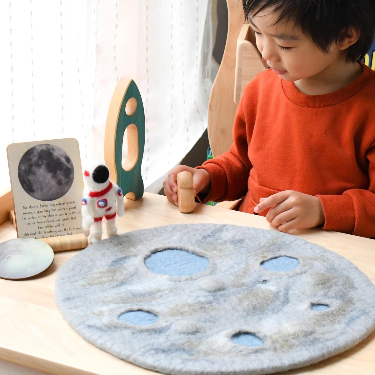 Moon crater + astronaut space playscape