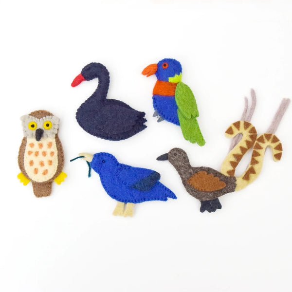 Australian Animals D - Birds of Australia - Finger Puppets Set