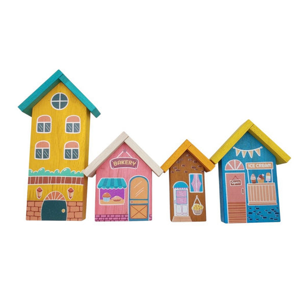 Wooden Play house set of 4