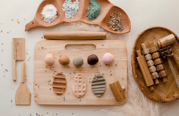 Wooden Play dough kit
