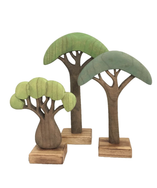 African Trees Coloured (Set of 3)