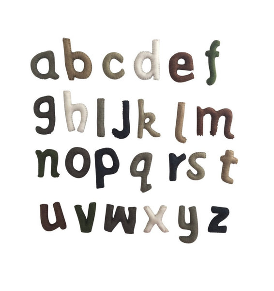 Lower Case Felt Letters - Papoose 26 piece