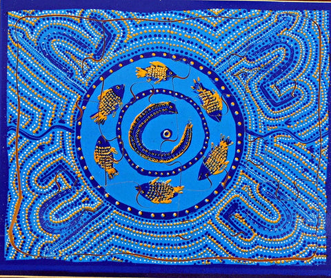 Aboriginal Winanggaay puzzle- Fish Billabong