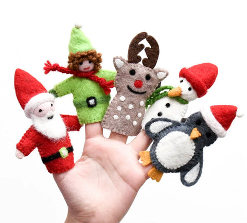 Christmas Santa, Finger Puppet Set