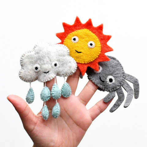 Incy wincy spider- finger puppet set