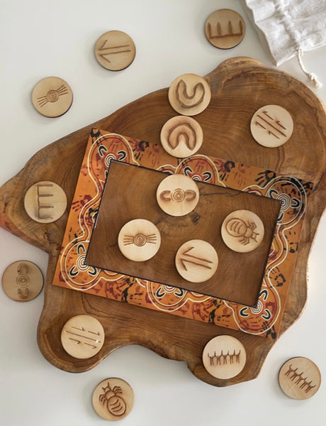 16 Disk Indigenous Themed Memory Game