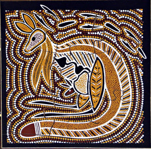 Aboriginal dreaming puzzle- Kangaroo