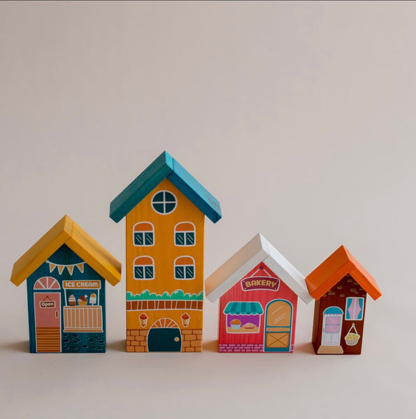 Wooden Play house set of 4